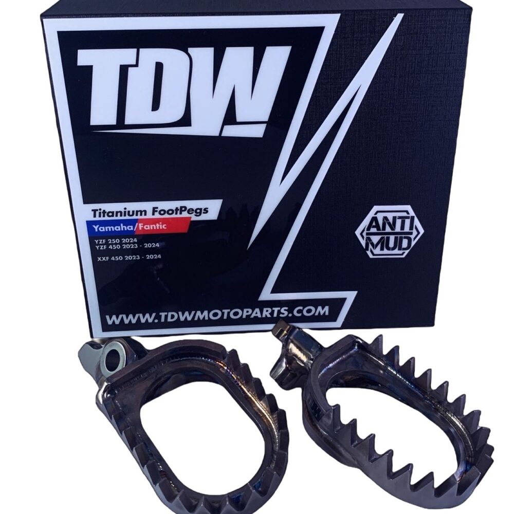 TDW TITANIUM FOOTPEGS YAMAHA FANTIC ”ANTI-MUD”